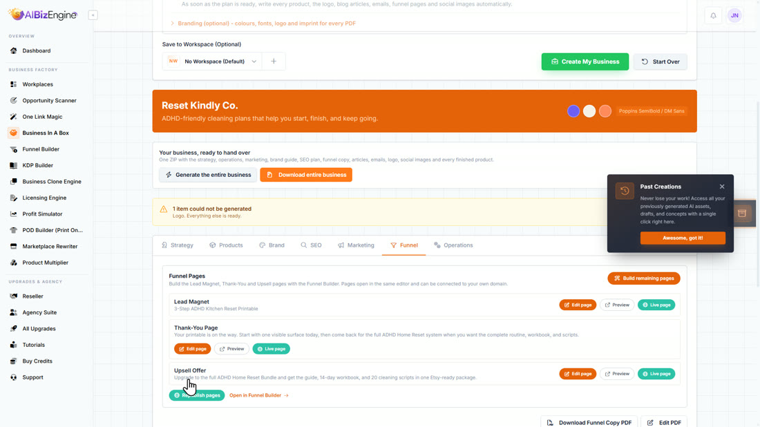 3. Go live screenshot