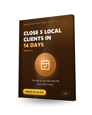 Close 5 Local Clients in 14 Days mockup