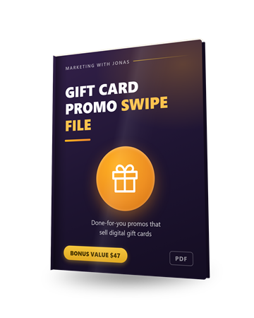 Gift Card Promo Swipe File (PDF) mockup