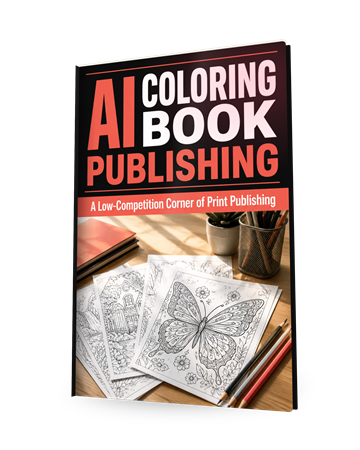 AI Coloring Book Publishing mockup