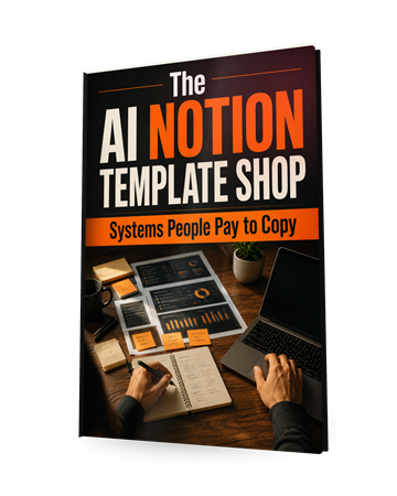 The AI Notion Template Shop mockup