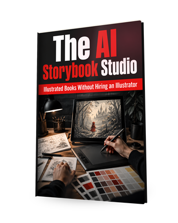 The AI Storybook Studio mockup