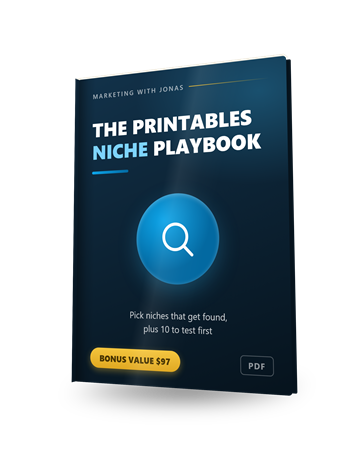 The Printables Niche Playbook cover