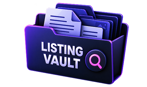 The Listing Vault mockup