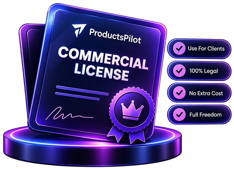 Commercial License to ProductsPilot mockup