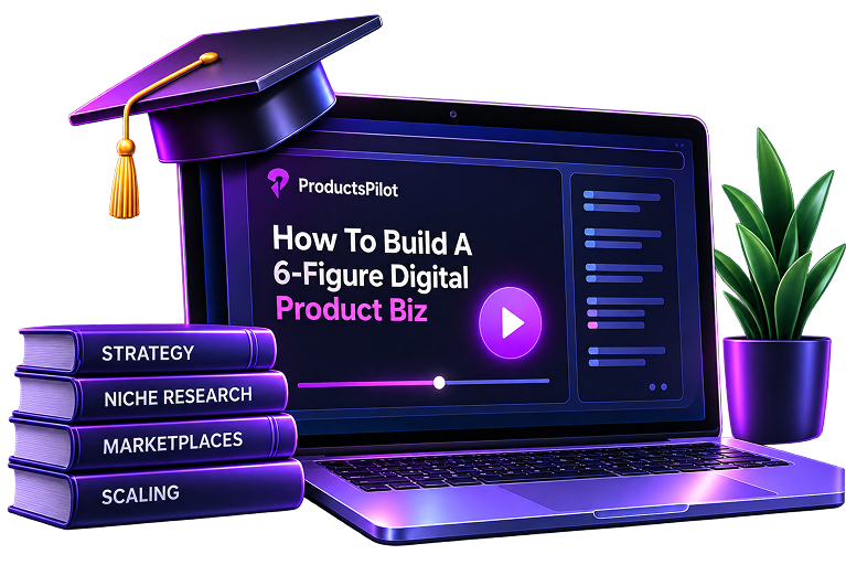 VIP Training: How To Build A 6-Figure Digital Product Biz With ProductsPilot mockup