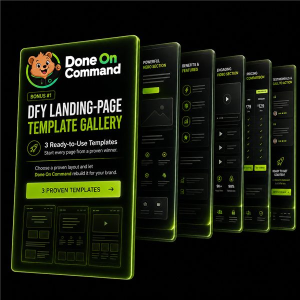 DFY Landing-Page Template Gallery mockup