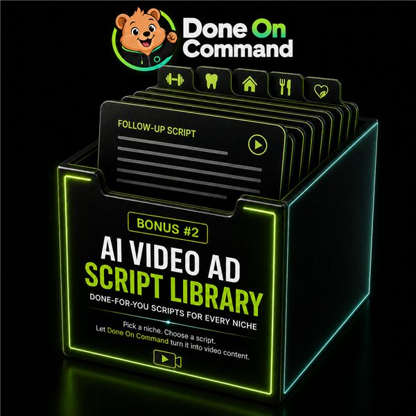 AI Video Ad Script Library mockup