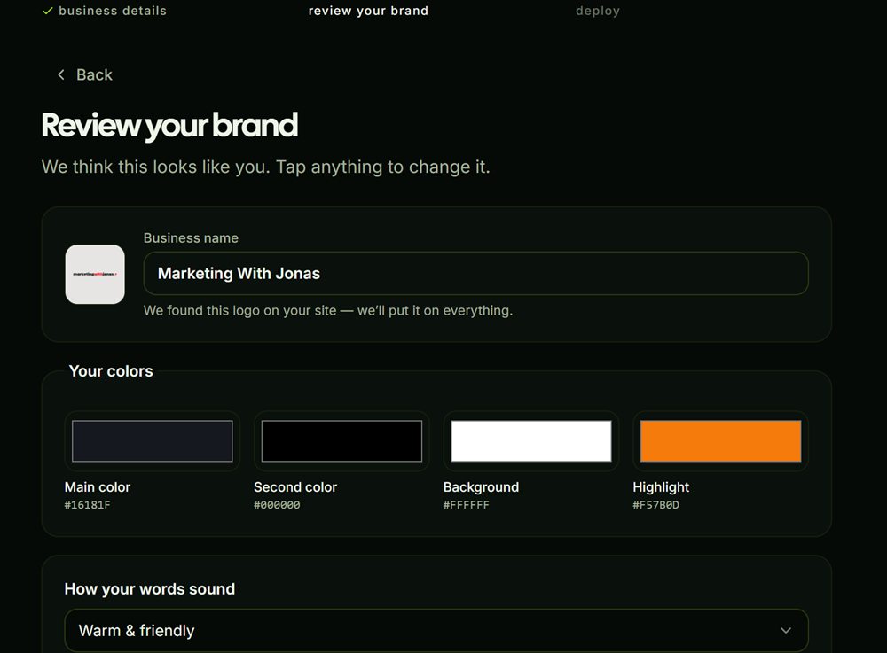 The brand kit Done On Command built after reading marketingwithjonas.com