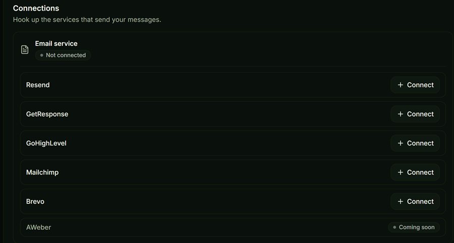 2. Connect your accounts screenshot