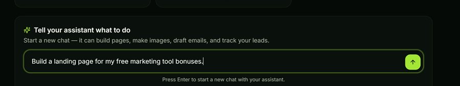Typing a plain-English command into the Done On Command assistant