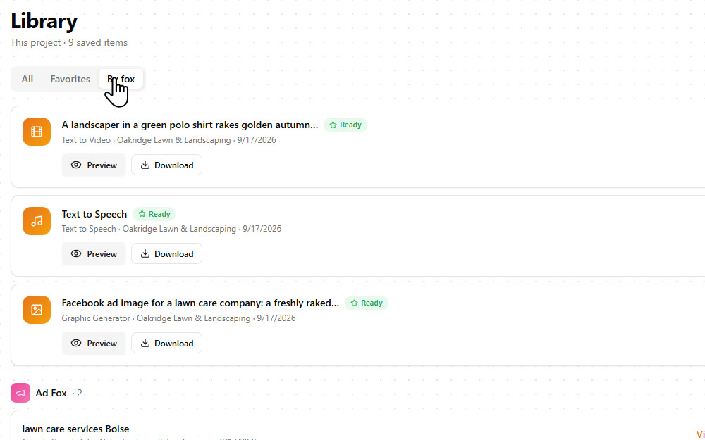 5. Deliver from the Library screenshot