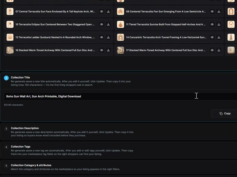 4. Get the listing screenshot